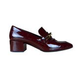 Burberry Burgundy Patent Leather Loafers