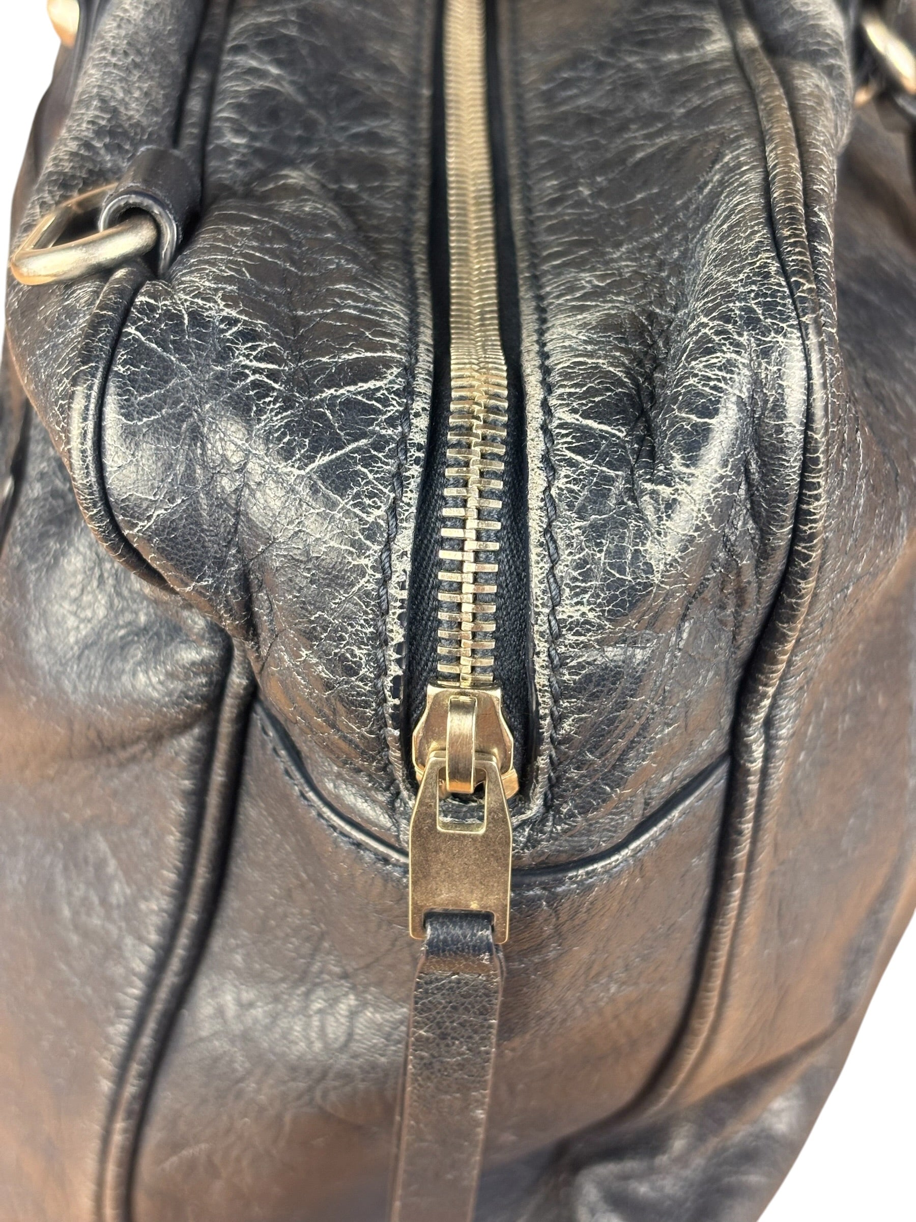 Balenciaga Navy Motocross Classic Bridge Bag