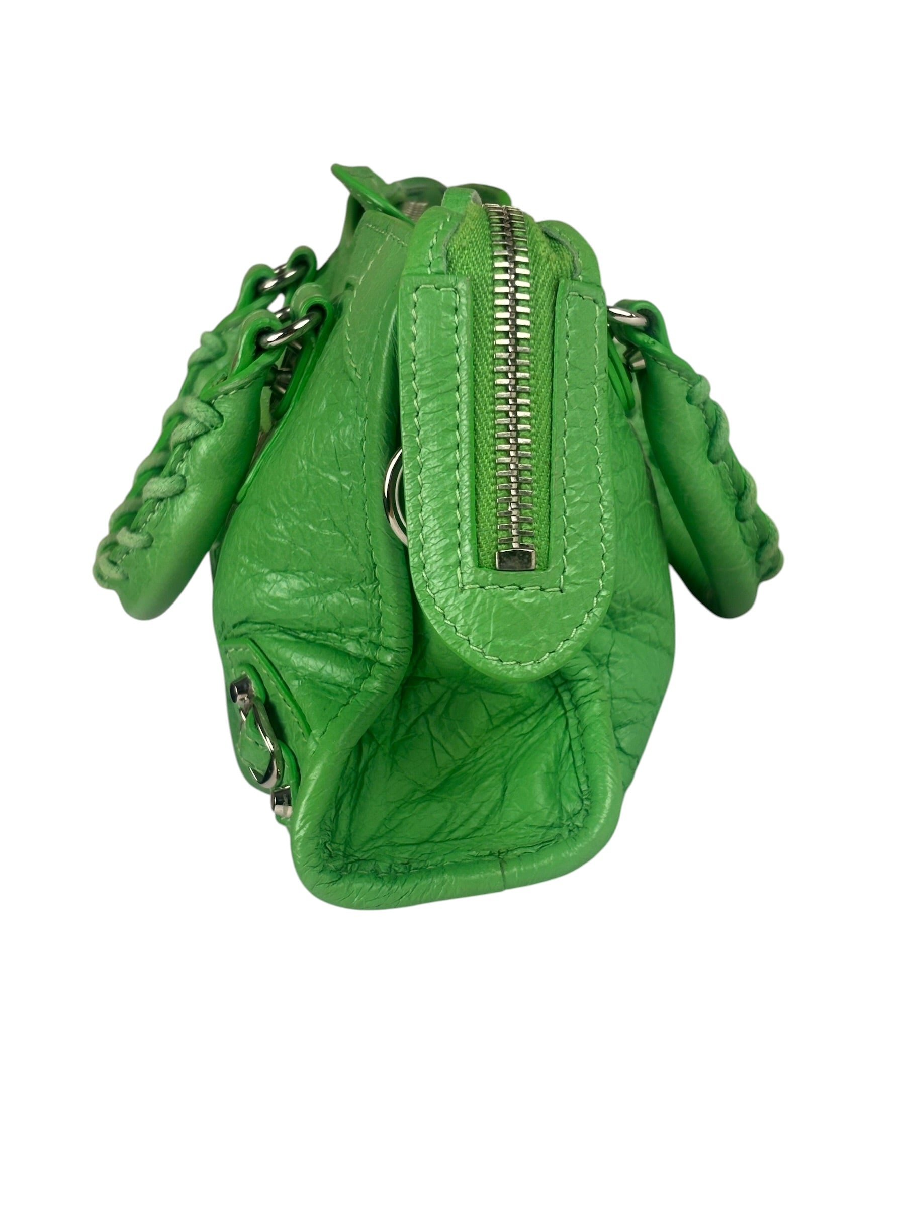 Balenciaga Green Leather Small Le City Two-Way Bag