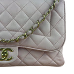 Chanel Pink CC Quilted Timeless Classique Flap 2015