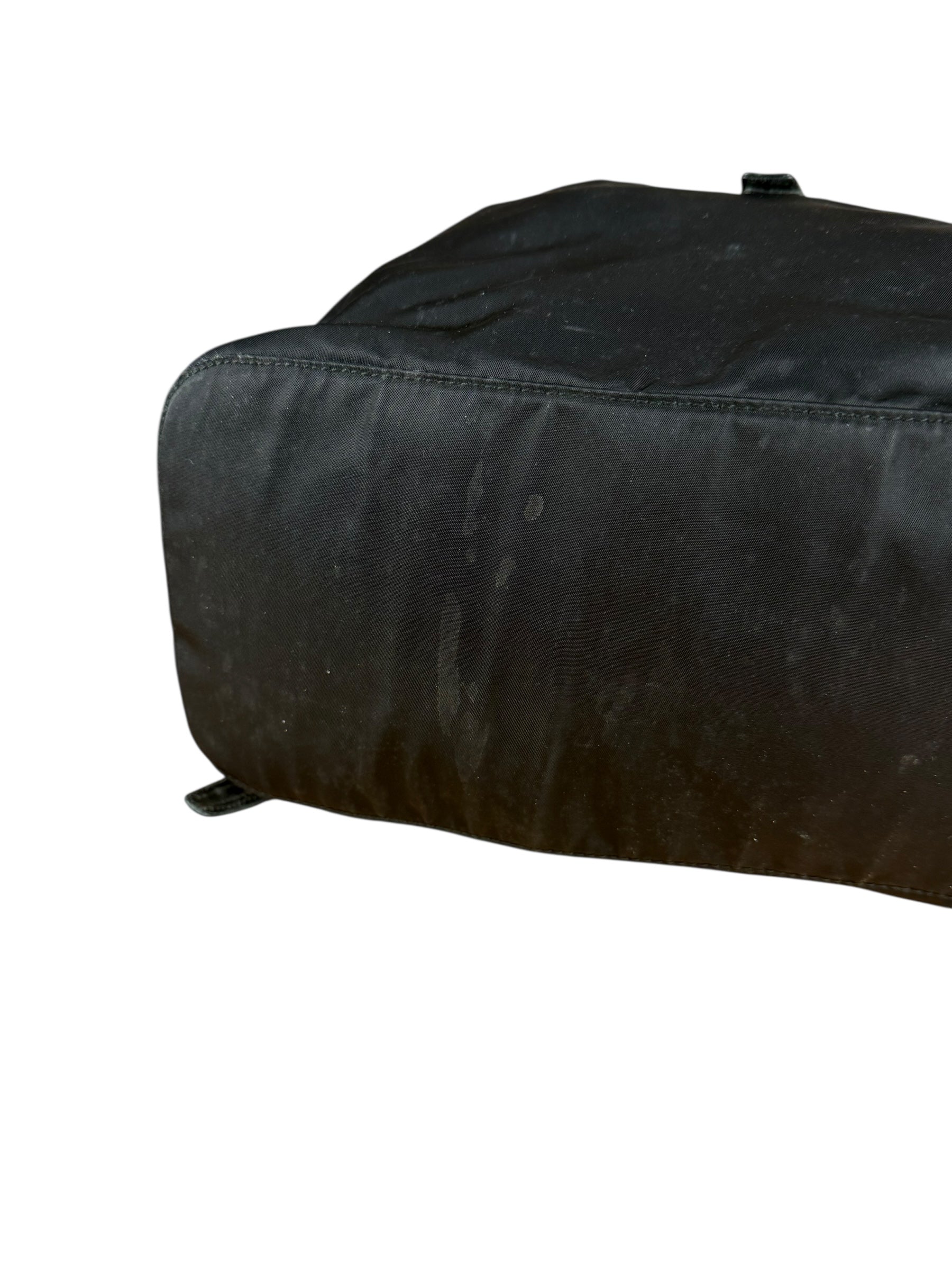 Prada Vintage Black Nylon Drawstring Backpack