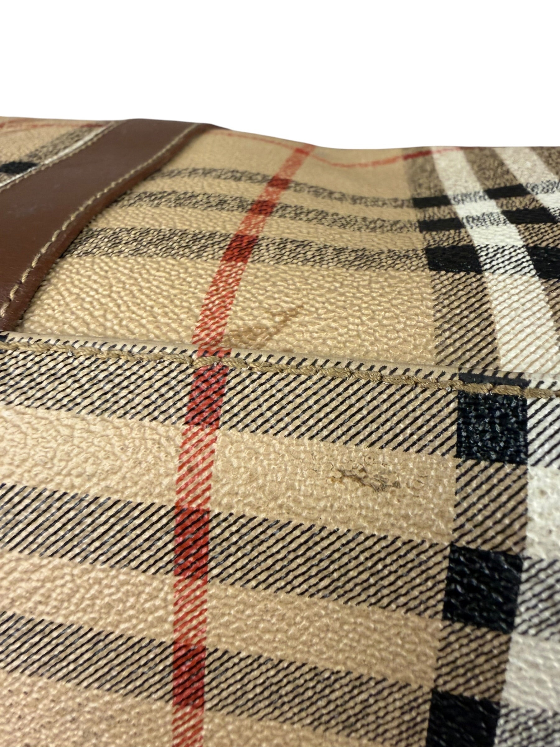 Burberry Vintage House Check Duffel Bag