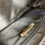 Loewe Vintage Floral Print Suede Handbag