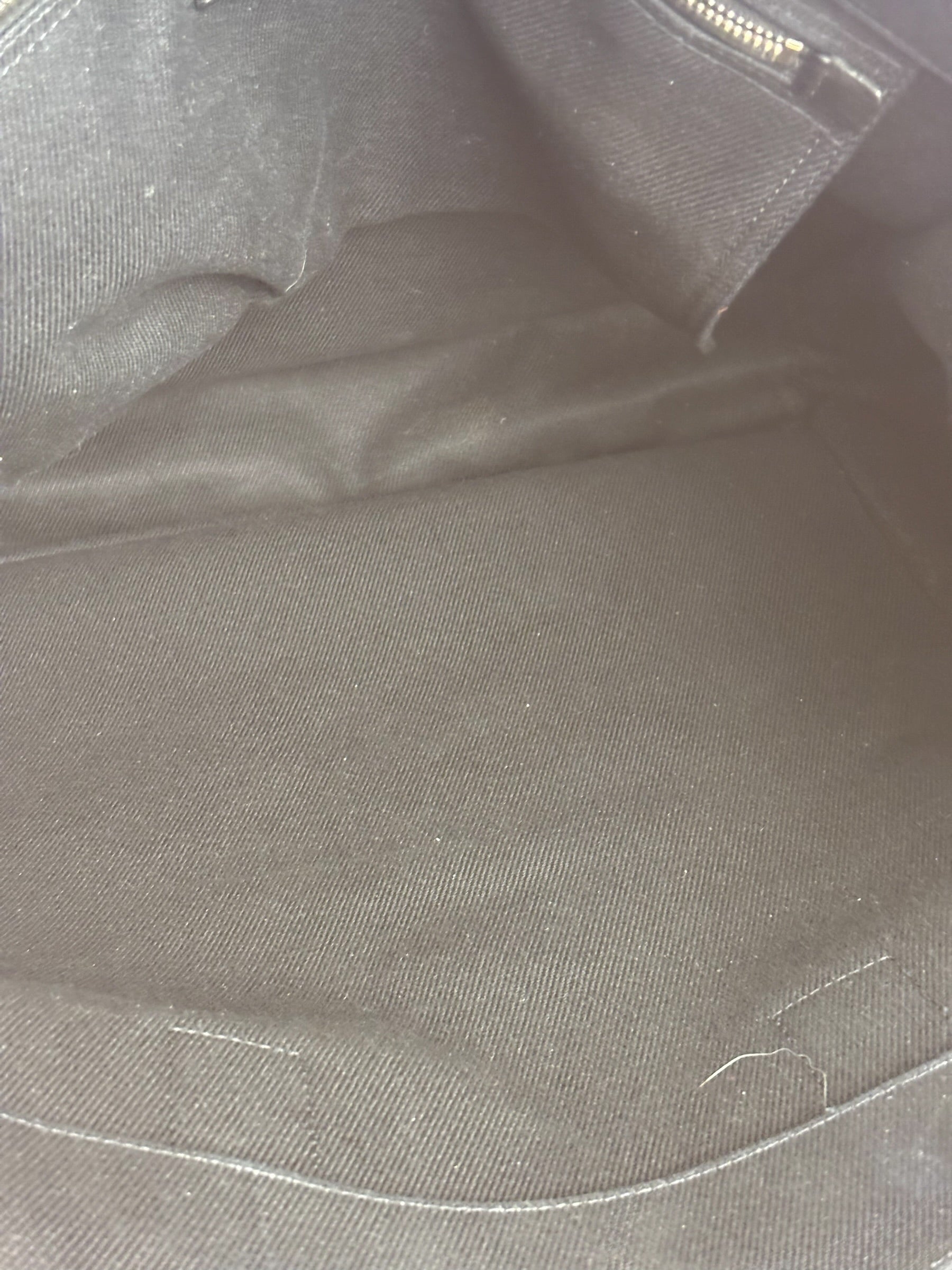 Yves Saint Laurent Black Rive Gauche Canvas Tote