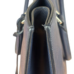 Prada Navy Blue Saffiano Leather Vertical Tote Bag