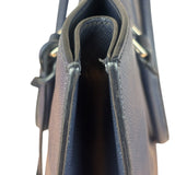 Prada Navy Blue Saffiano Leather Vertical Tote Bag