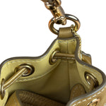 Coach Yellow Gold Mini Bucket Crystal Two-Way Bag