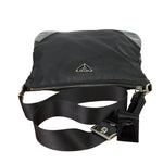 Prada Patent-Trimmed Nylon Crossbody Bag