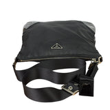 Prada Patent-Trimmed Nylon Crossbody Bag