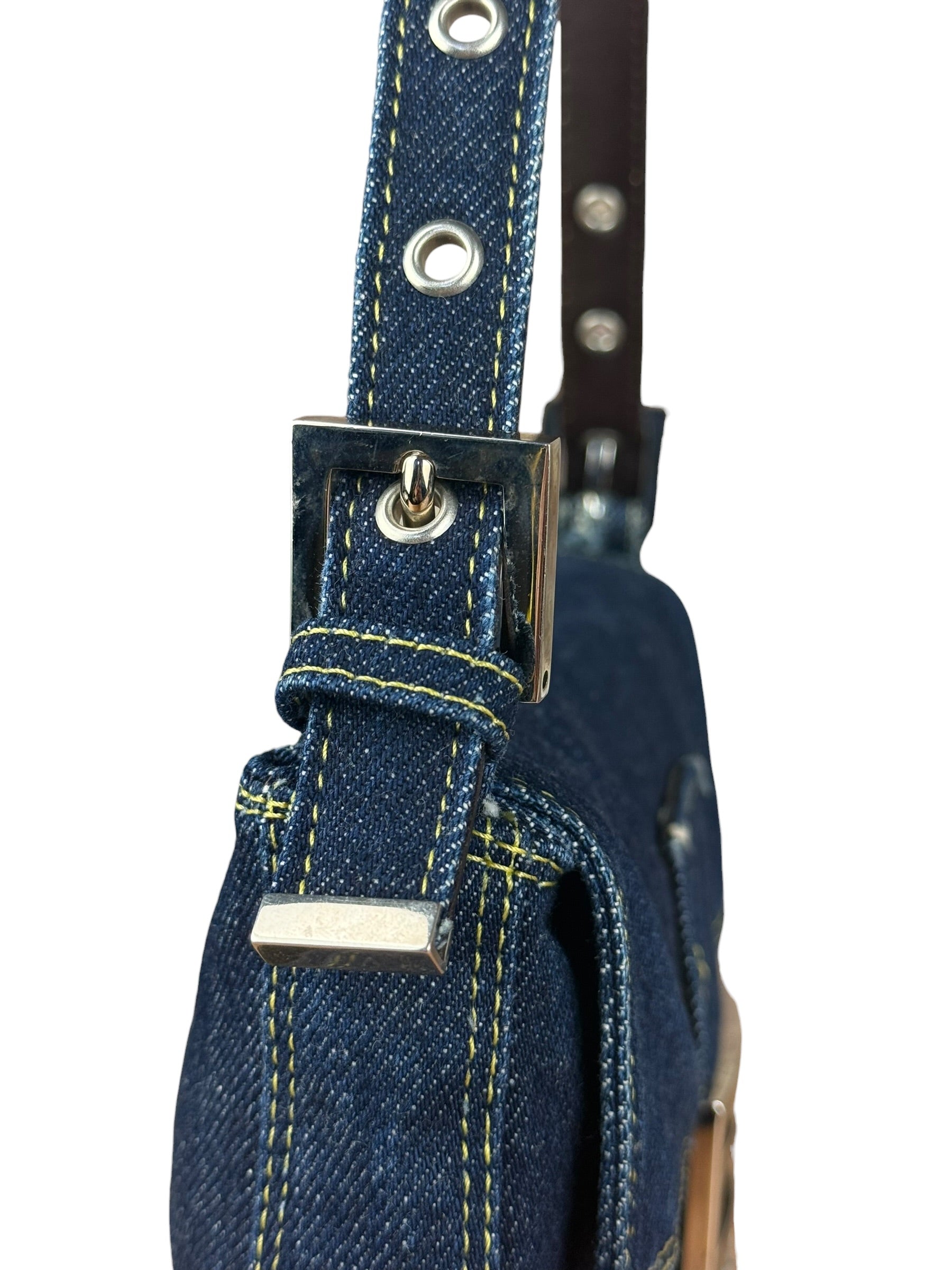 Fendi Vintage Dark Denim Baguette