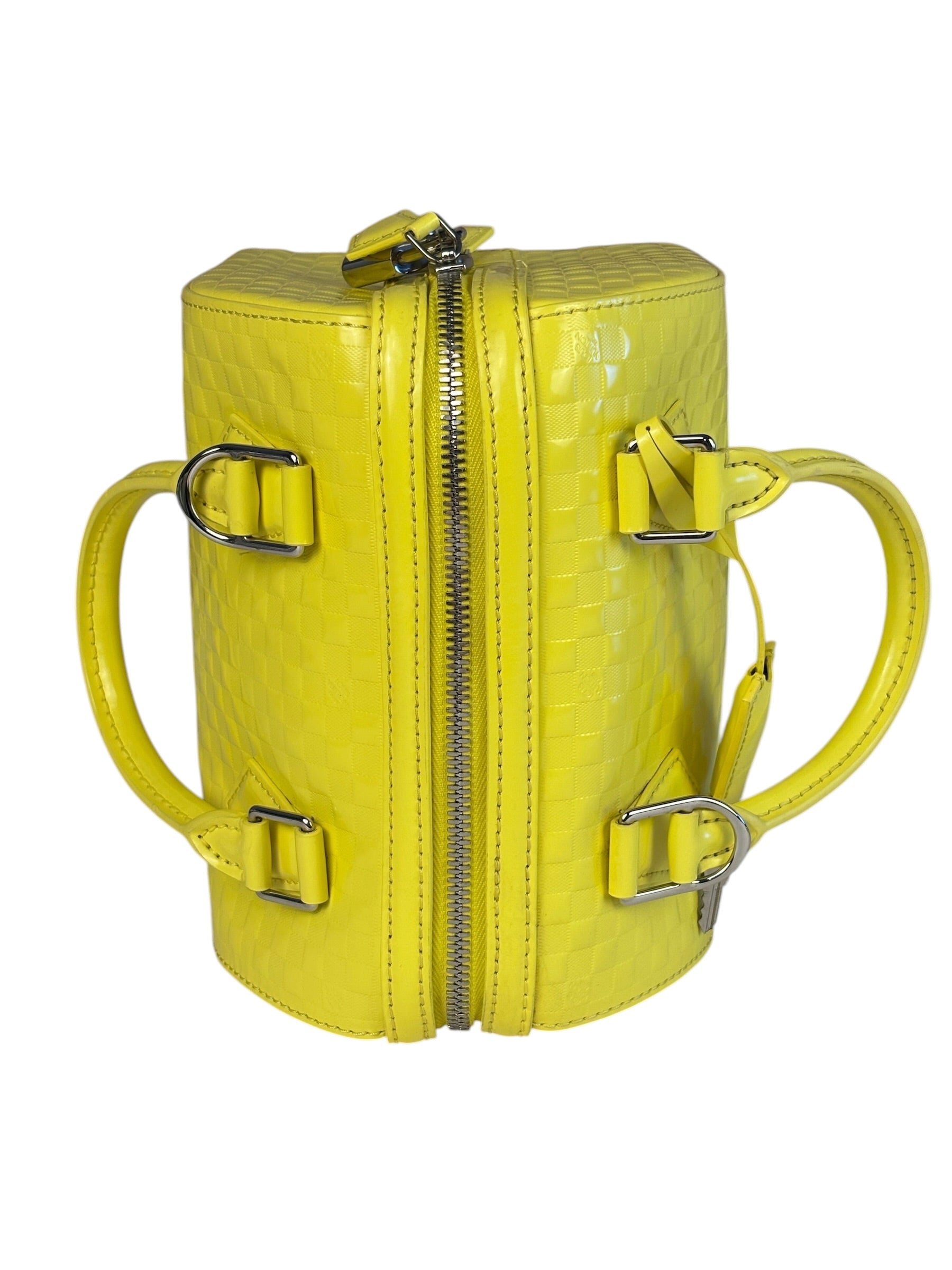 Louis Vuitton Yellow Damier Facette Cube Speedy 20