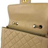 Chanel Vintage Beige Clair Quilted Leather Classic Flap Bag 2004
