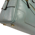 Gucci Blue Leather Micro GG Bowler Bag