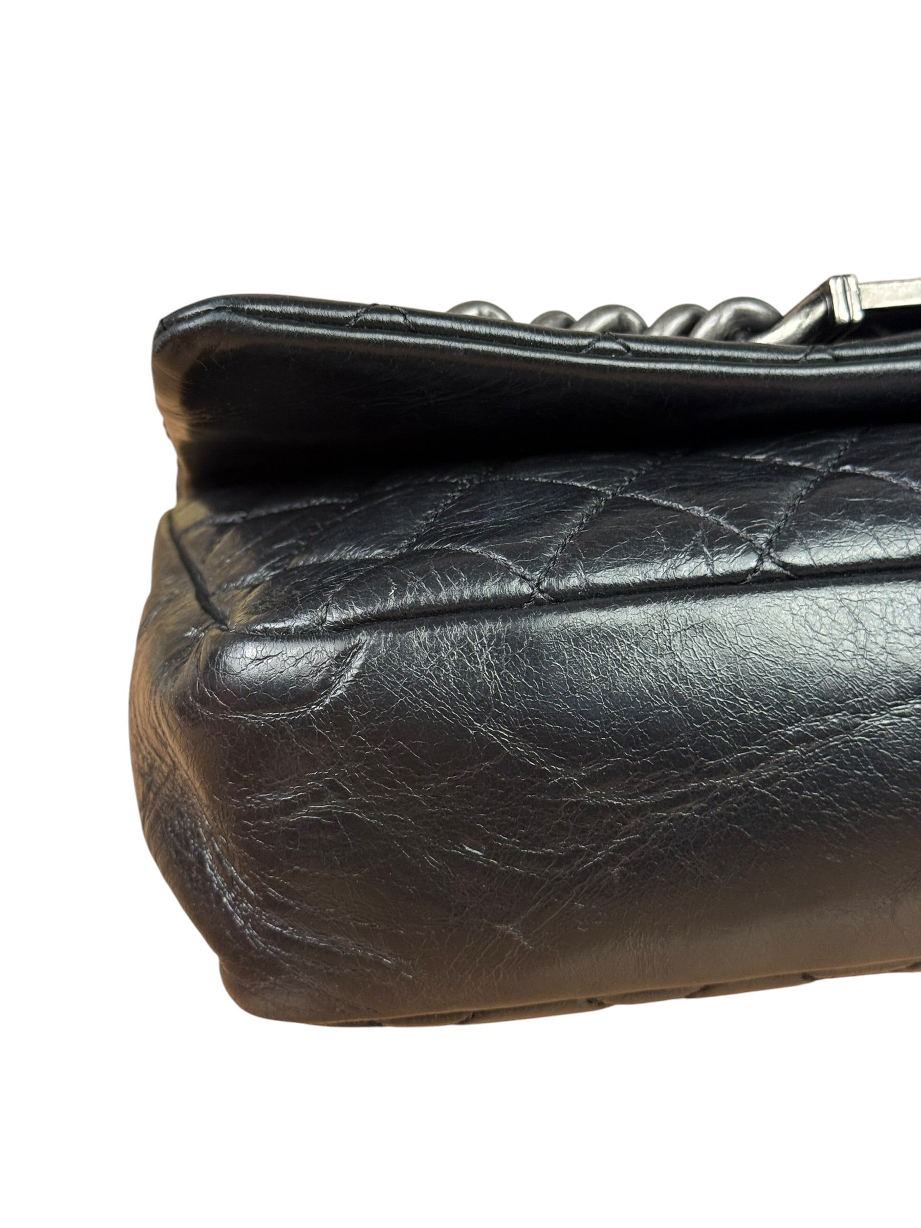 Chanel Black Leather Quilted Leather 31 Rue Cambon Flap Bag 2014