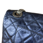 Chanel Blue Metallic Aged Quilted 2.55 Double Flap Bag 2008