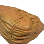 Prada Vintage Brown Nappa Leather Gaufre Shoulder Bag