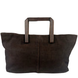 Loewe Vintage Brown Python Embossed Tote