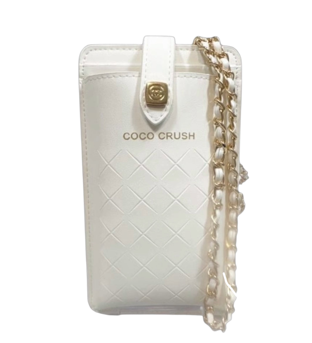 Chanel Coco Crush Phone Pouch White