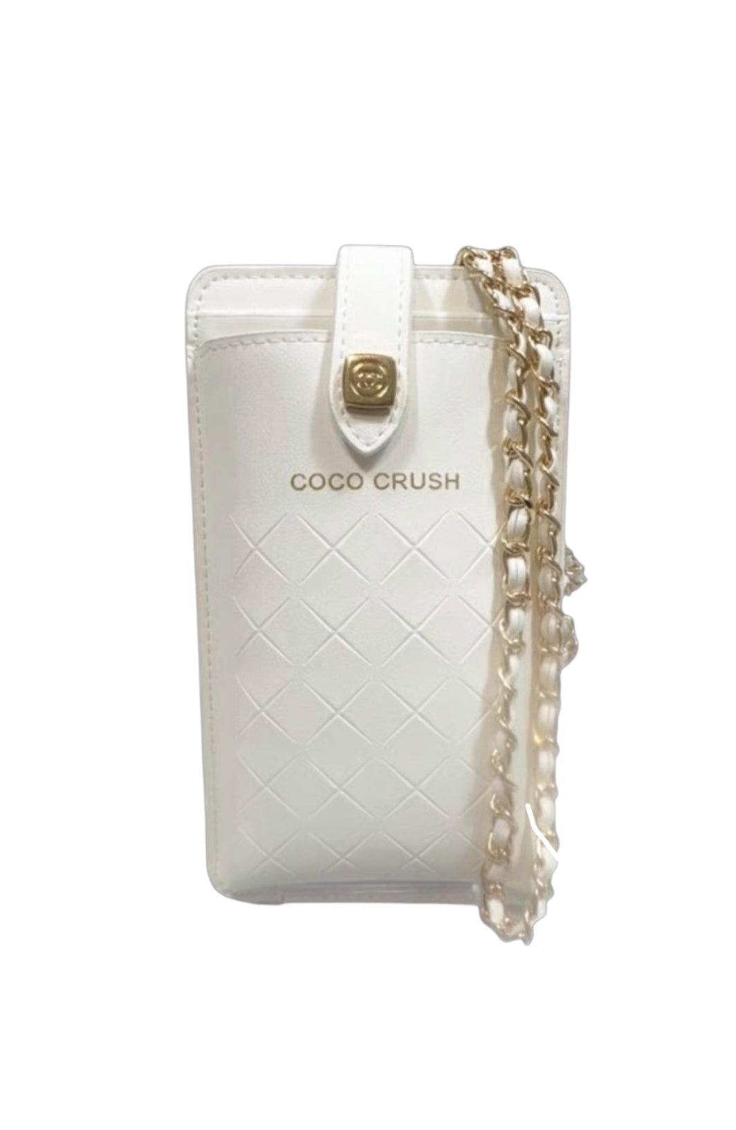 Chanel Coco Crush Phone Pouch White