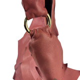 Yves Saint Laurent Dusty Rose Leather Tropez Ruffled Frilled Hobo Bag
