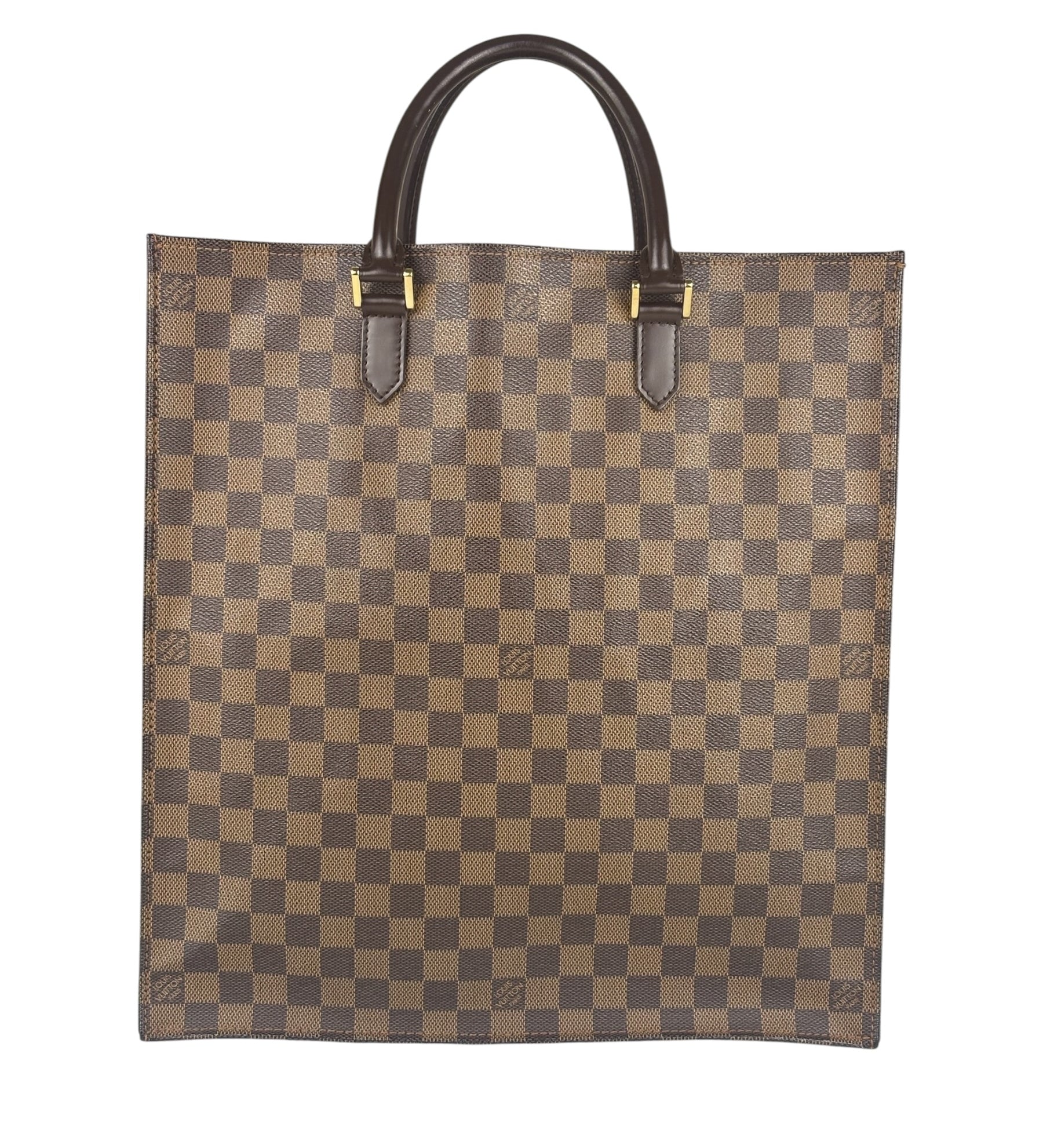 Louis Vuitton Damier Ebene Sac Plat Tote Bag MM