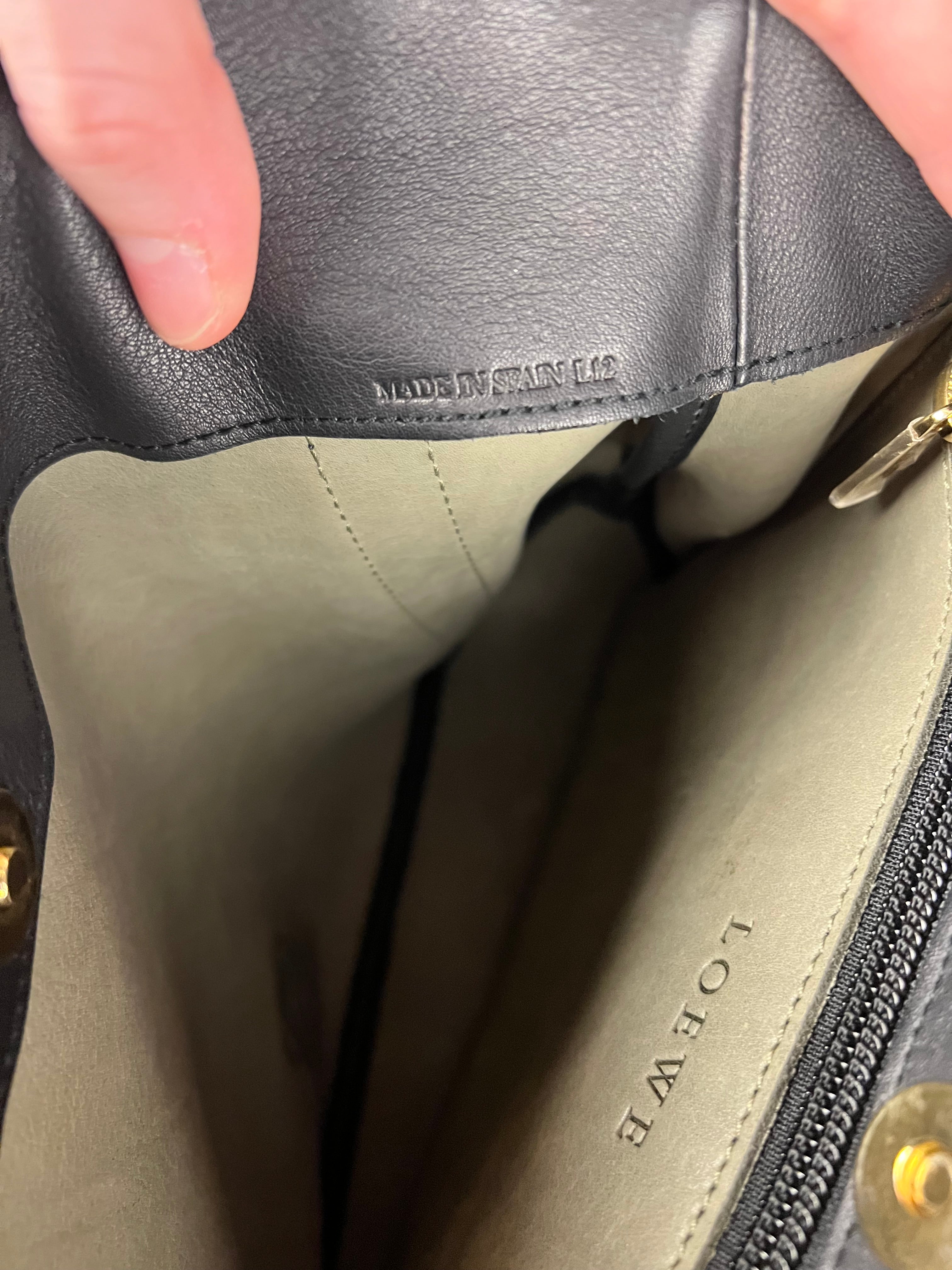 Loewe Suede Anagram Shoulder Tote Olive