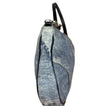 Christian Dior Vintage Denim Leather Trim  Saddle Pochette
