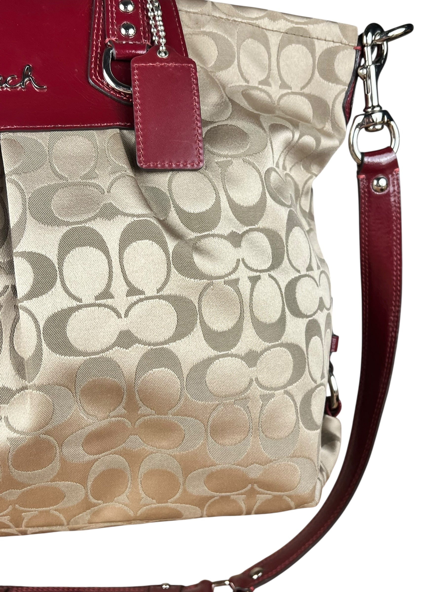 Coach Beige Signature C Tote Bag
