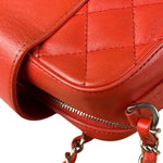 Chanel Red Quilted Lambskin Nano CC Box Camera Bag 2018