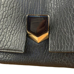 Jimmy Choo Black Leather Lockett Pebble Shoulder/Hand Bag