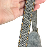 Fendi Light Denim Toned Canvas Baguette Shoulder Bag