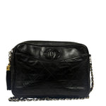 Chanel Vintage Black Quilted Lambskin Camera Bag 1986