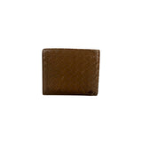 Bottega Veneta Brown Intercciato Bifold Wallet