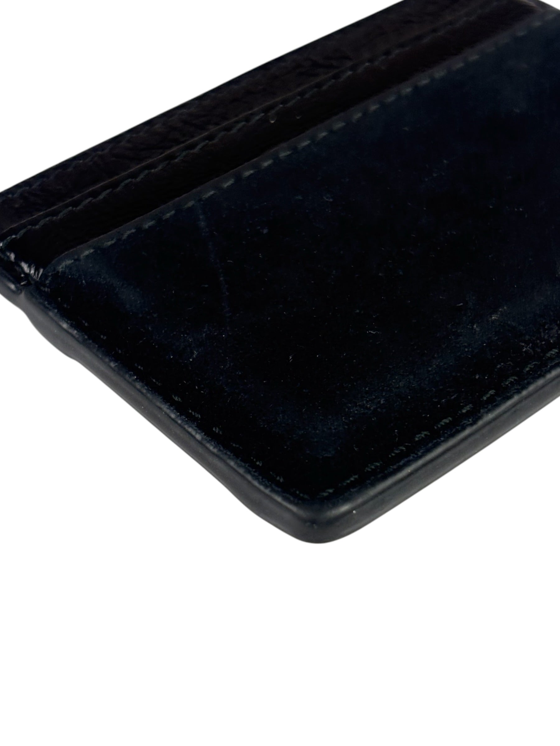 Gucci Black Patent Leather Ophidia Card Case