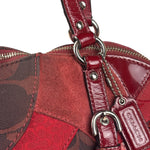 Coach Red Leather Patchwork Handbag