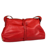 Burberry Red Leather Haymarket Check Shoulder Bag
