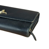 Vivienne Westwood Black Leather Emblem Long Wallet