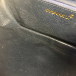 Chanel Black Diamond Stitch Flap CC Bag 1988