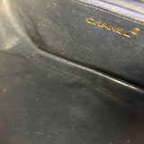 Chanel Black Diamond Stitch Flap CC Bag 1988