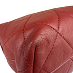 Chanel Red Qulited Leather Flap Shoulder Bag 2011