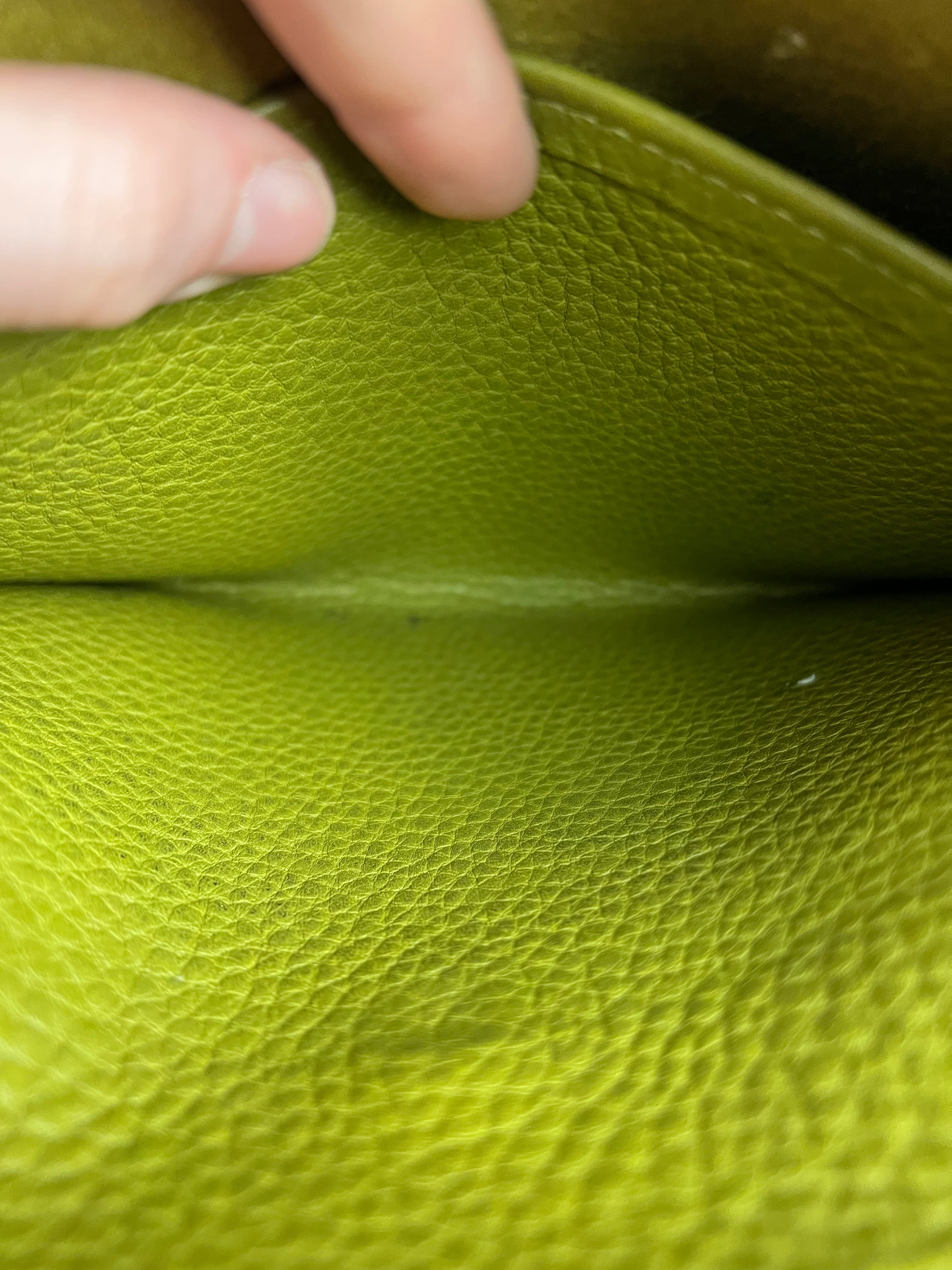 Hermes Taurillon Clemence Evelyne Green