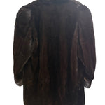 Vintage Saga Ranched Mink Dark Brown Fur Coat