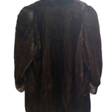 Vintage Saga Ranched Mink Dark Brown Fur Coat
