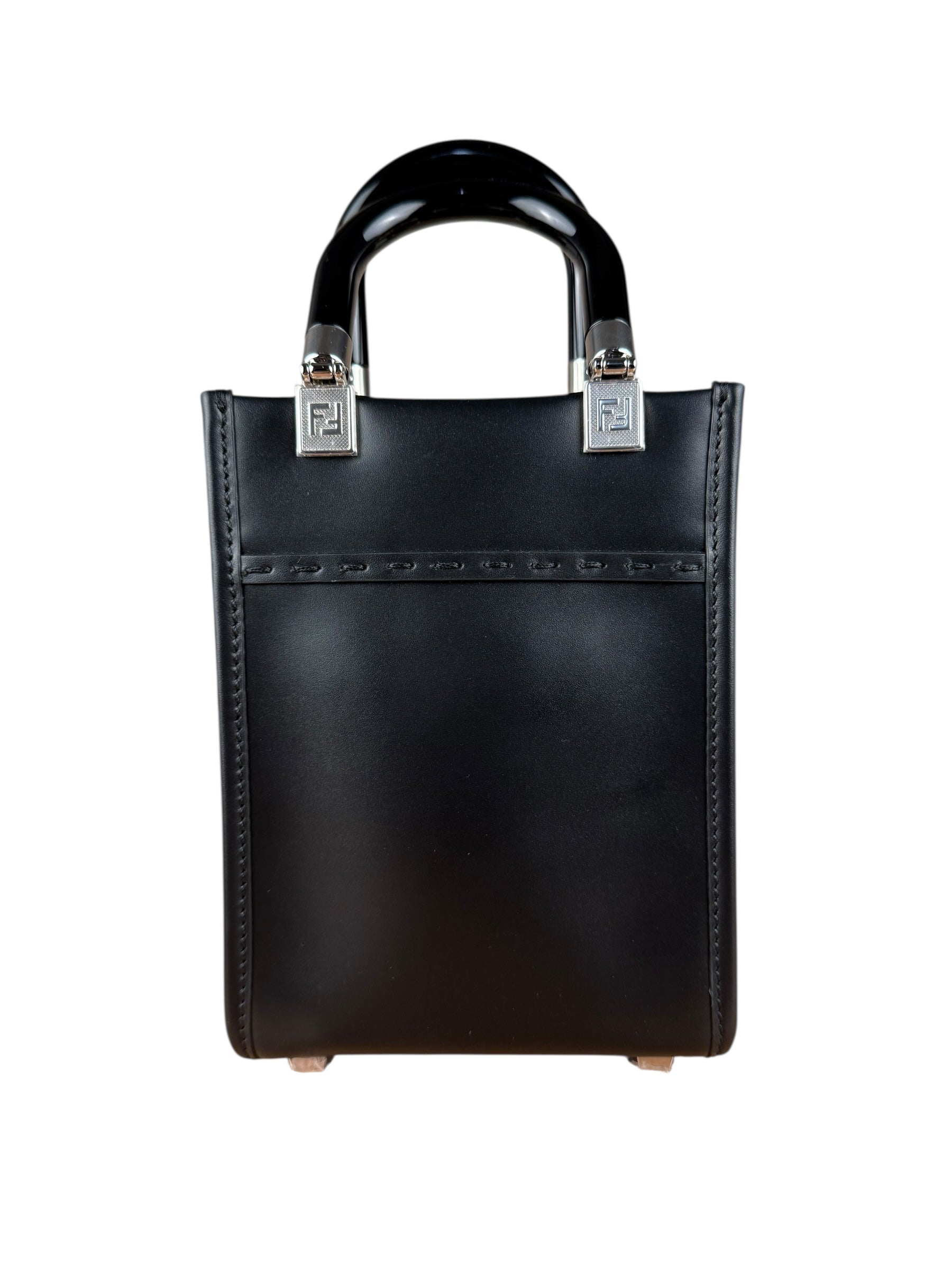Fendi Black Mini Sunshine Shopper Tote