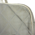 Chanel Vintage Grey Quilted Woven Sports Line Canvas Bowler Bag  2001