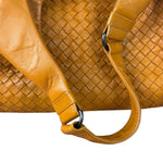 Bottega Veneta Orange/Brown Woven Leather Campana Shoulder Bag