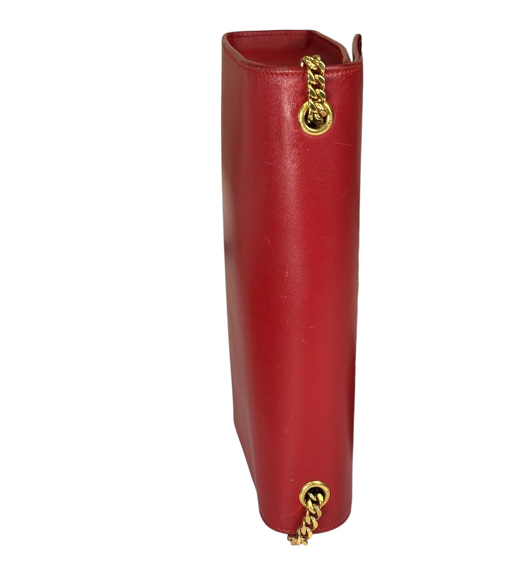 Yves Saint Laurent Red Leather Medium Kate Shoulder Bag