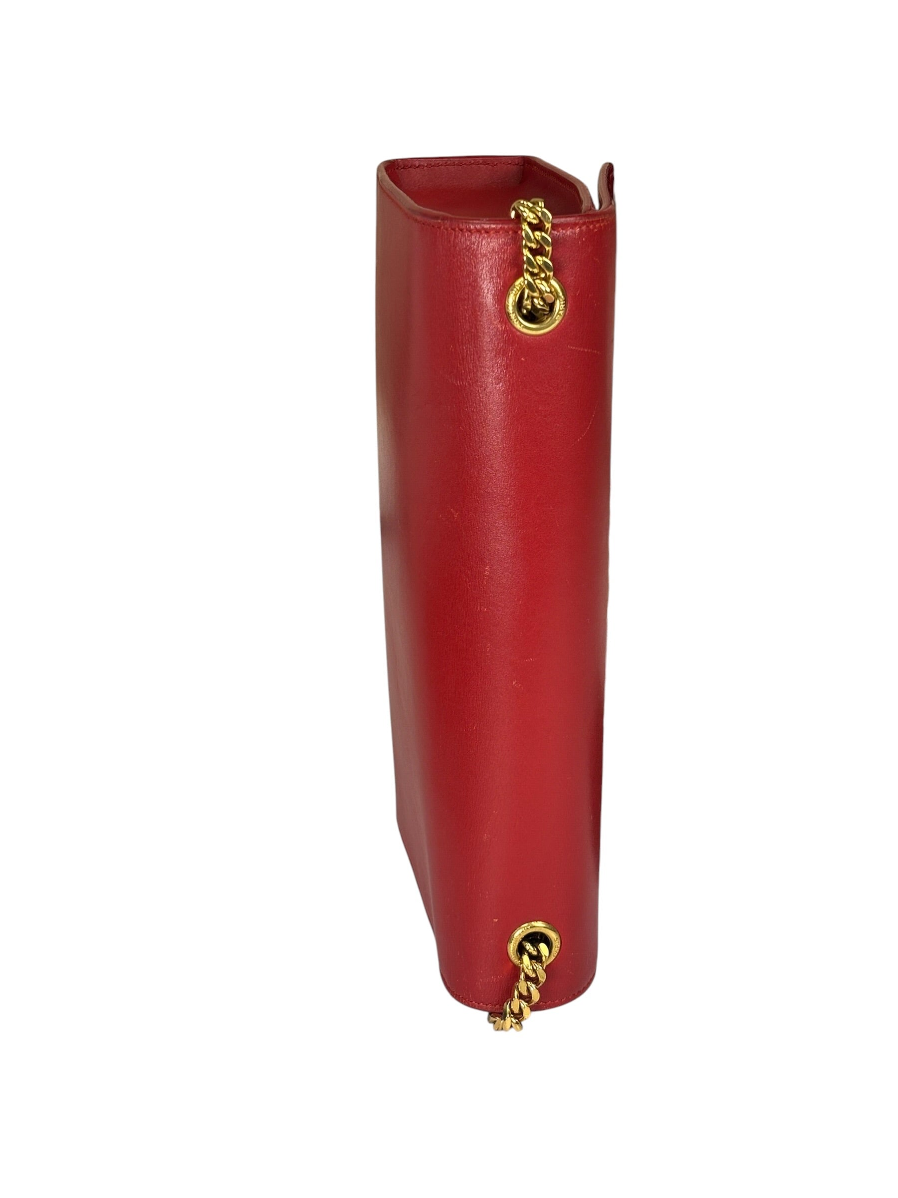 Yves Saint Laurent Red Leather Medium Kate Shoulder Bag