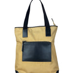 Gucci Vintage Brown Canvas Zip Tote