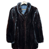 Saga Mink Vintage Darkest Brown Mink Fur Long Coat